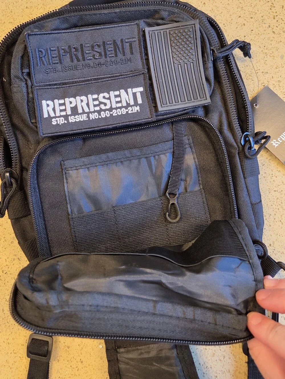 Represent Ltd REPHARD Tactical Sling Backpack MOLLE Black NWT Nate Diaz